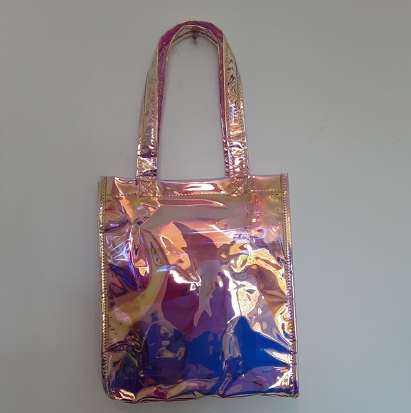 Design Lab Pink Holographic Party Tote - Picture 2 of 6